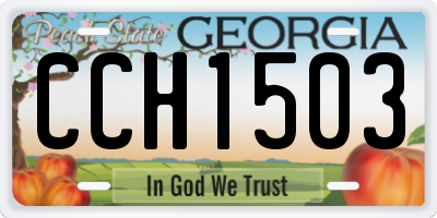 GA license plate CCH1503
