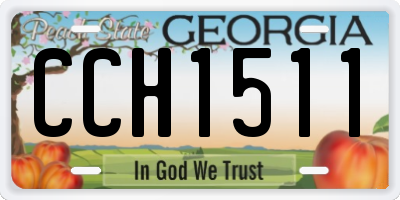 GA license plate CCH1511