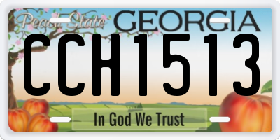 GA license plate CCH1513