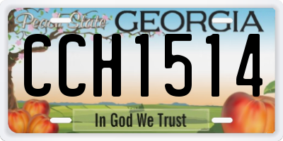 GA license plate CCH1514