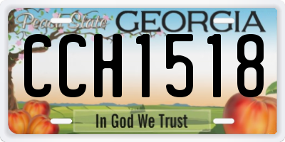 GA license plate CCH1518