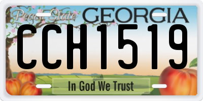 GA license plate CCH1519