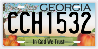 GA license plate CCH1532