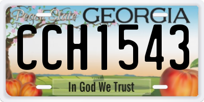 GA license plate CCH1543