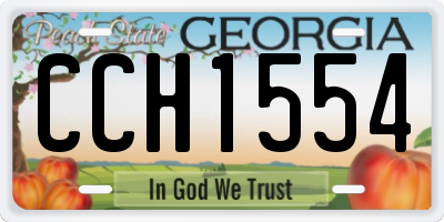 GA license plate CCH1554