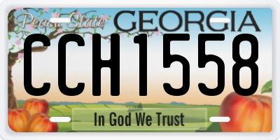 GA license plate CCH1558