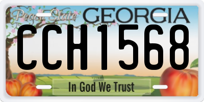 GA license plate CCH1568