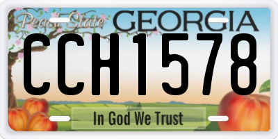 GA license plate CCH1578