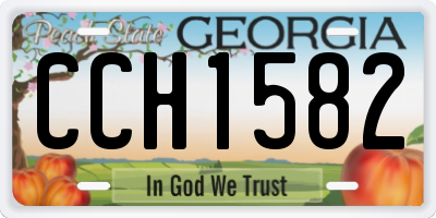 GA license plate CCH1582