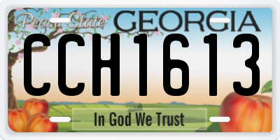 GA license plate CCH1613