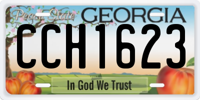 GA license plate CCH1623