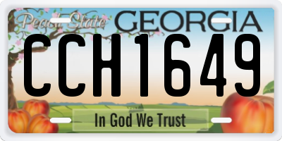 GA license plate CCH1649