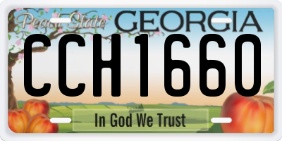 GA license plate CCH1660