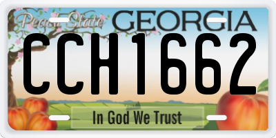 GA license plate CCH1662