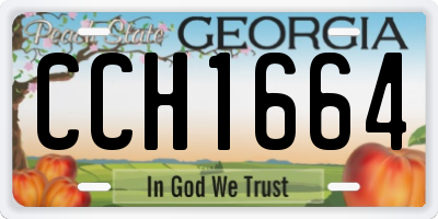 GA license plate CCH1664