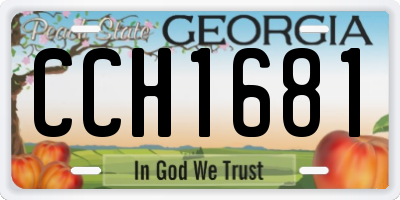 GA license plate CCH1681