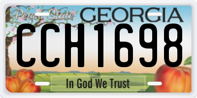 GA license plate CCH1698