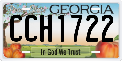 GA license plate CCH1722