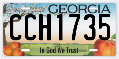 GA license plate CCH1735