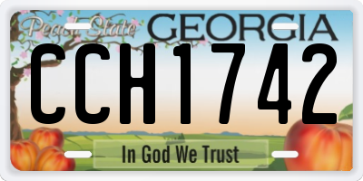 GA license plate CCH1742