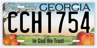 GA license plate CCH1754