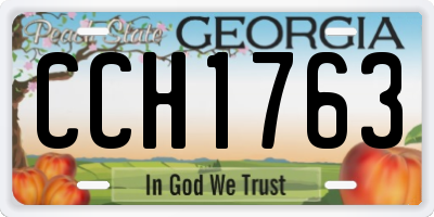 GA license plate CCH1763