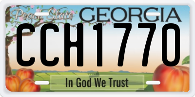 GA license plate CCH1770