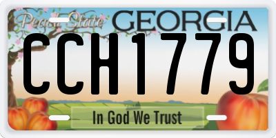 GA license plate CCH1779