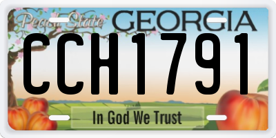 GA license plate CCH1791