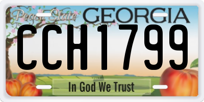 GA license plate CCH1799