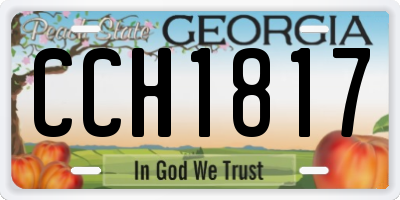 GA license plate CCH1817