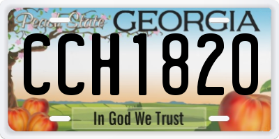 GA license plate CCH1820