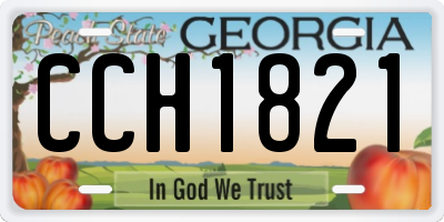 GA license plate CCH1821