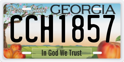 GA license plate CCH1857