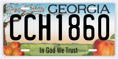 GA license plate CCH1860