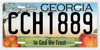 GA license plate CCH1889