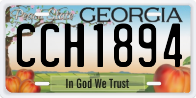 GA license plate CCH1894