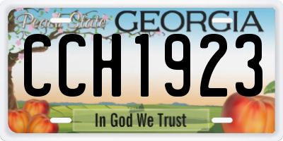 GA license plate CCH1923