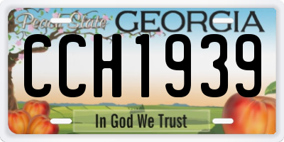 GA license plate CCH1939