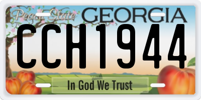 GA license plate CCH1944