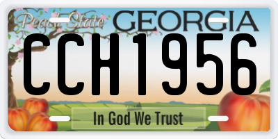 GA license plate CCH1956