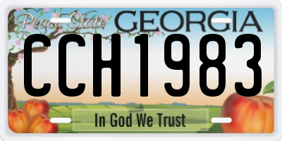 GA license plate CCH1983
