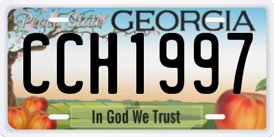 GA license plate CCH1997