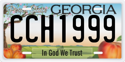 GA license plate CCH1999