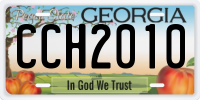 GA license plate CCH2010