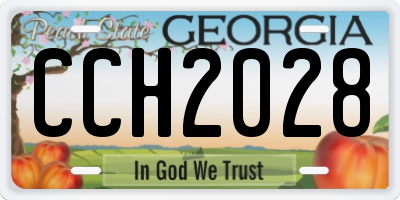 GA license plate CCH2028