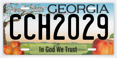 GA license plate CCH2029