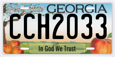 GA license plate CCH2033