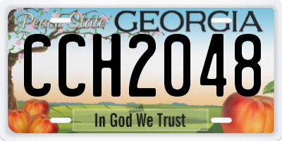 GA license plate CCH2048