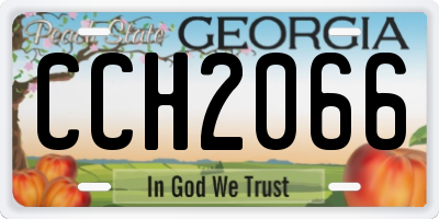 GA license plate CCH2066